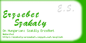 erzsebet szakaly business card